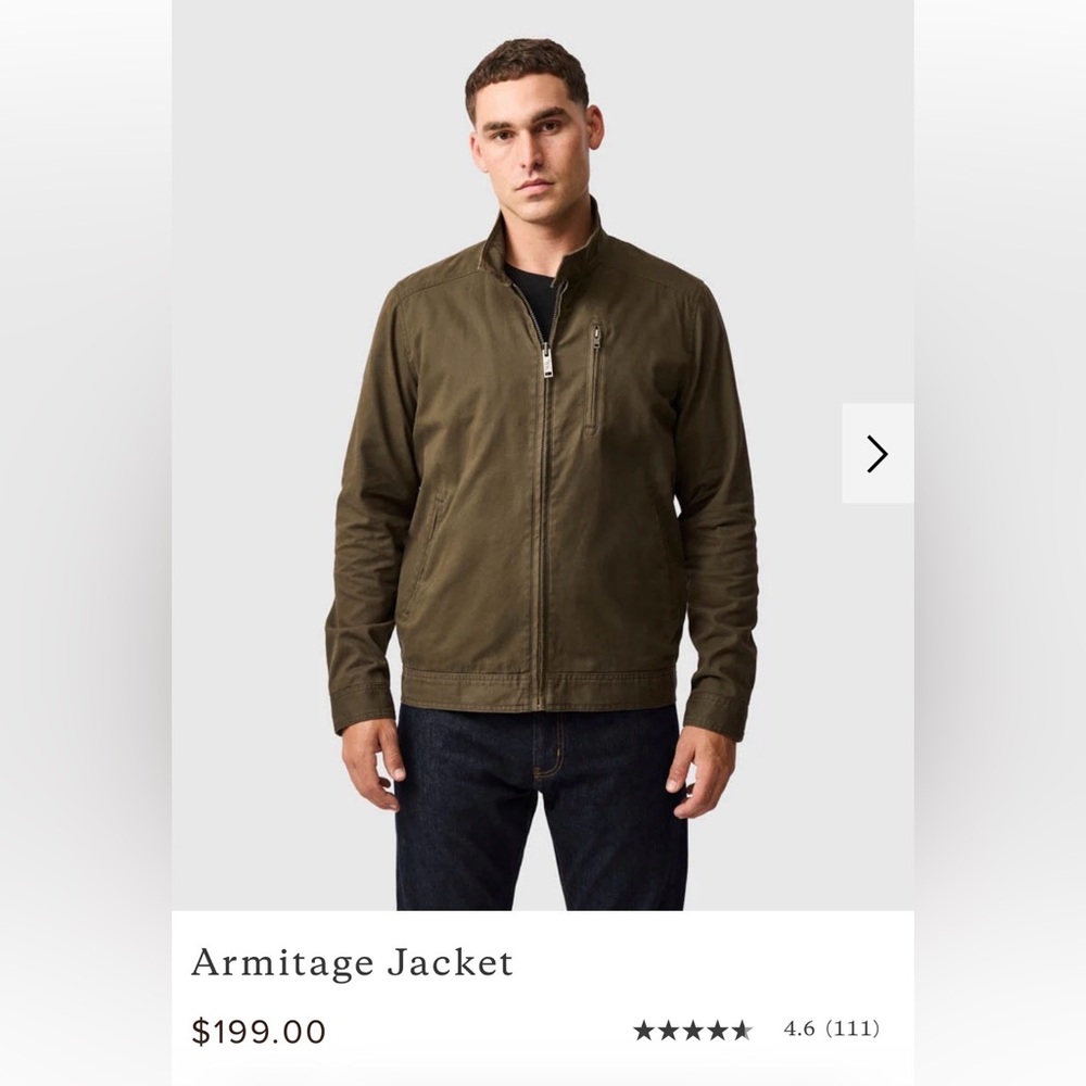 Men's Olive Green Harrington Jacket - Rodd & Gunn Armitage Jacket